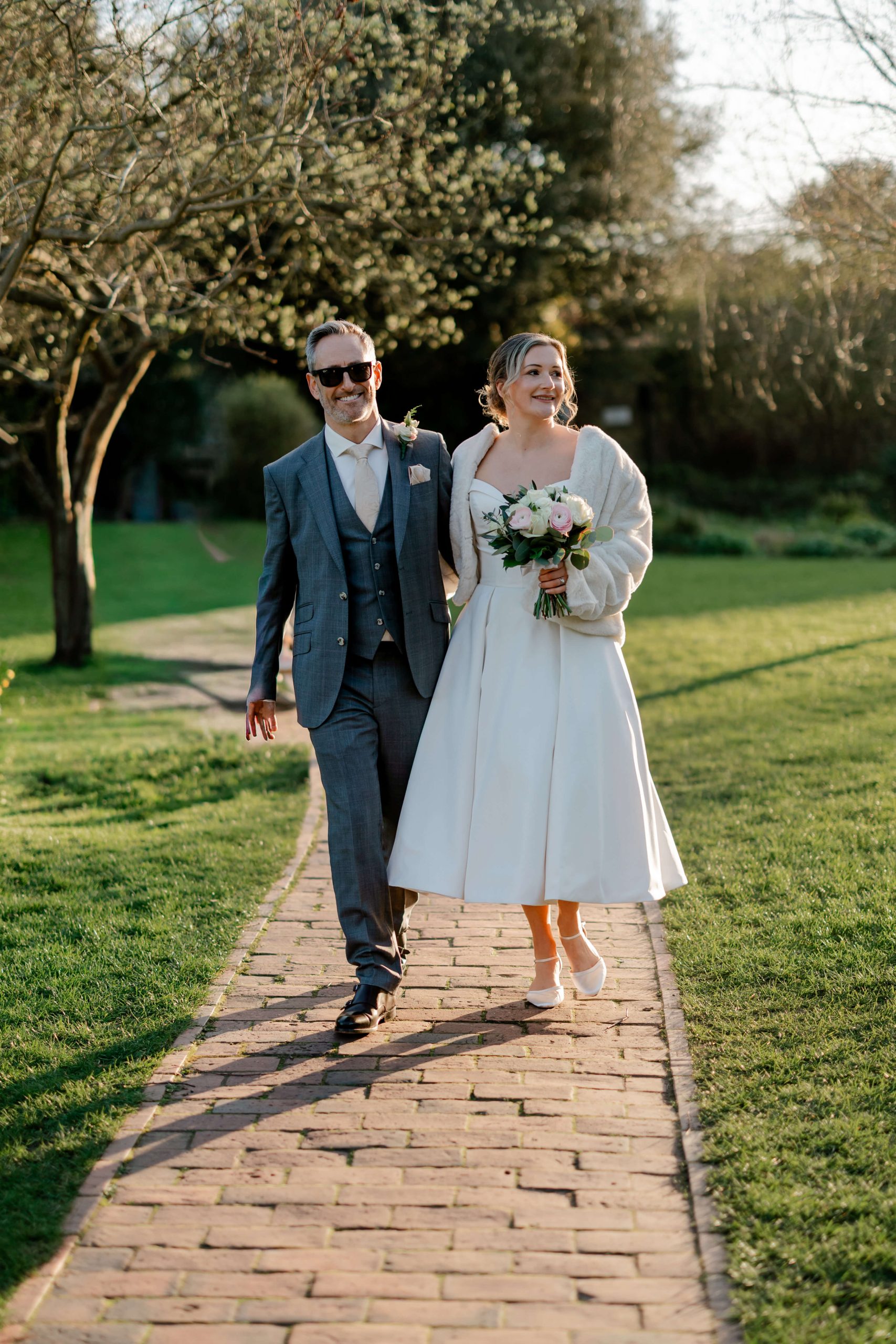 Evening wedding ceremony at Southover Grange Lewes