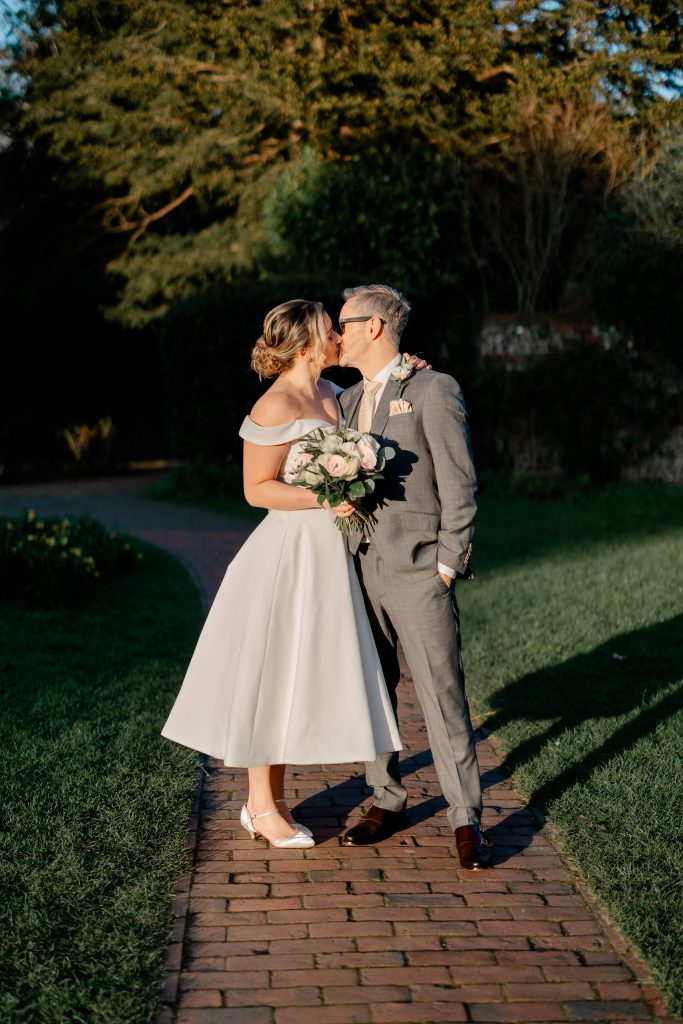 Evening wedding ceremony at Southover Grange Lewes
