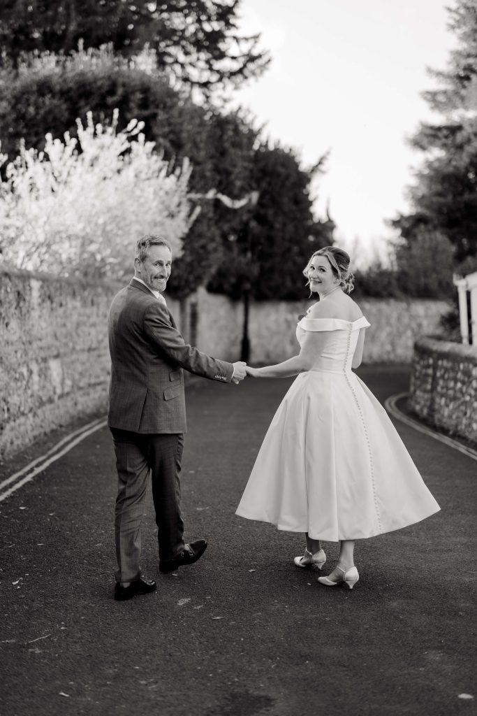 Evening wedding ceremony at Southover Grange Lewes